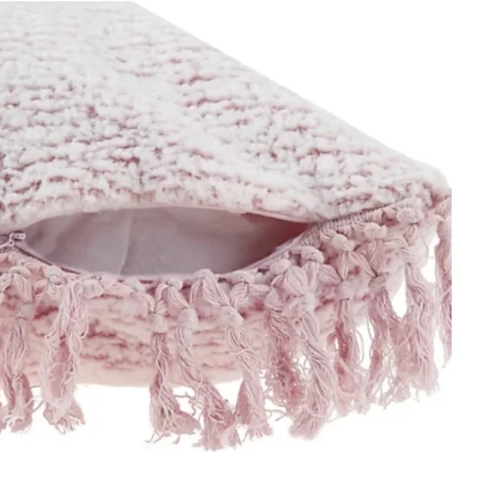 Wild Sage Liana Sherpa Body Pillow Cover with Tassel Trim NWT